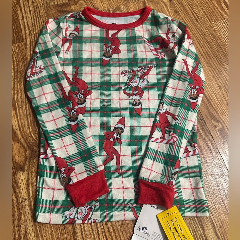 Christmas Elf Pajamas Size 10 - Picture 2 of 9